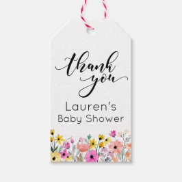 水彩花ありがとう ギフトタグ