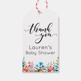 水彩花ありがとう ギフトタグ