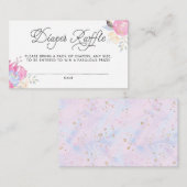 水彩花おむつラッフルグリッター付き エンクロージャーカード (正面/裏面)