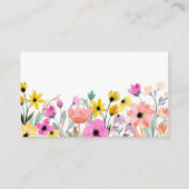 水彩花おむつラッフルチケット エンクロージャーカード (裏面)