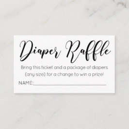 水彩花おむつラッフルチケット エンクロージャーカード