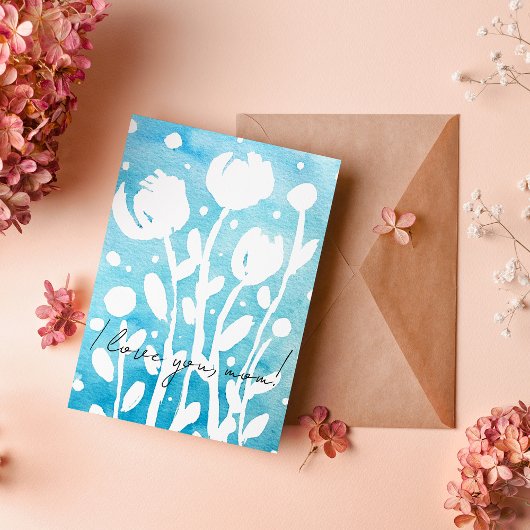 水彩花お洒落お母さんのことが大好き シーズンカード