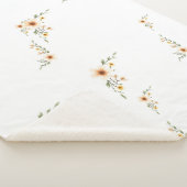 水彩花かわいいミニマリスト シェルパブランケット (3/4)