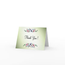 水彩花が輝く中ありがとう空白の