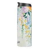 水彩花つる付き植物 タンブラー (回転右)