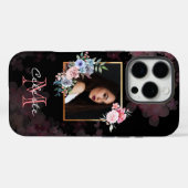 水彩花とフローラフレームカスタマイズ- It Case-Mate iPhoneケース (裏面 (横))