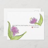 水彩花と愛のための聖句 ポストカード (正面/裏面)