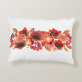 水彩花と果実の花輪 アクセントクッション (裏面)