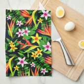 水彩花と果実花–23768 キッチンタオル (四つ折り)