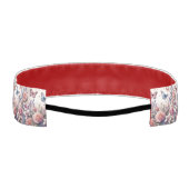 水彩花と海と海のビーチ アスレチックヘッドバンド (裏面)