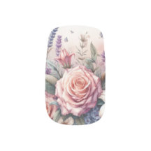 水彩花と海と海のビーチ