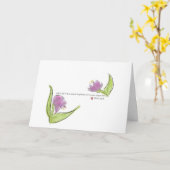 水彩花と聖書の詩婚約 カード (黄色い花)