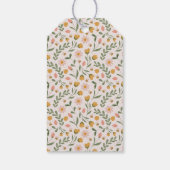 水彩花と蜂の春のイースター ギフトタグ (裏面)