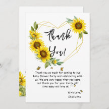 水彩花と蝶の赤ちゃんシャワー