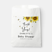水彩花と蝶の赤ちゃんシャワー フェイバーバッグ (正面)