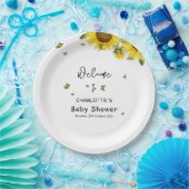 水彩花と蝶の赤ちゃんシャワー ペーパープレート (パーティー)