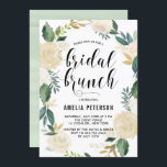 水彩花と金ゴールドグリッターブライダルブランチ 招待状<br><div class="desc">またエレガントお洒落ブライダルブランチの招待金ゴールド箔と金ゴールドグリッターのアクセントと水色のフローラルパターフェイクンを使用してフェイク – 実際の金ゴールド箔やグリッターはない。フローラリースの招待は、春ブライダルブランチに最適である。</div>