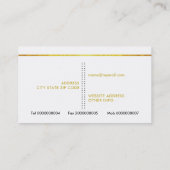 水彩花と金ゴールドポリゴンフローラ 名刺 (裏面)