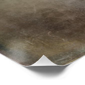 水彩花と金ゴールドミツバチ ポスター (コーナー)