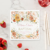 水彩花と金ゴールド宗教的なナプキン スタンダードランチョンナプキン (インサイチュ)