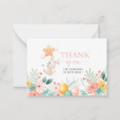 水彩花のイースターブランシュと卵の宝探しをありがとう ノートカード (正面)