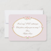 水彩花のゴールド　私をあなたに捧げます 招待状 (裏面)