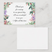 水彩花のサンキューカード ノートカード (正面/裏面)