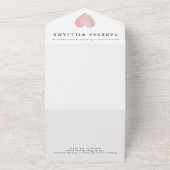 水彩花のジオメトリブライダルシャワー、rsvp付き オールインワン招待状 (外側)