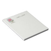 水彩花のデスクパーソナライズされたから ノートパッド (アングル)