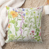 水彩花のハーブ クッション (ブランケット)