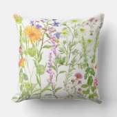 水彩花のハーブ クッション (正面)