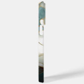 水彩花のバラとあなたのモノグラム Case-Mate iPhoneケース (裏面 / 右)