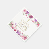 水彩花のファーストホーリーコミュニオン スタンダードカクテルナプキン (角)