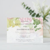 水彩花のブライダルシャワー招待状 招待状 (スタンド正面)