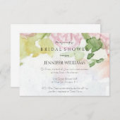 水彩花のブライダルシャワー招待状 招待状 (正面/裏面)