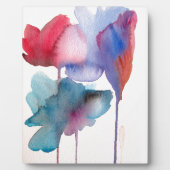 水彩花のモダンな花芸術デザイン フォトプラーク (正面)