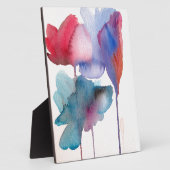 水彩花のモダンな花芸術デザイン フォトプラーク (側面)