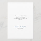 水彩花のユリと呼ばれる結婚花のメニューカード メニュー (裏面)