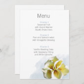 水彩花のユリと呼ばれる結婚花のメニューカード メニュー (正面/裏面)