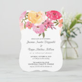 水彩花のリハ結婚ーサルディナー 招待状 (スタンド正面)