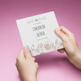 水彩花の保存日付テンプレート