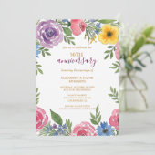 水彩花の再生50周年結婚の 招待状 (スタンド正面)