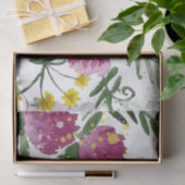 水彩花の可愛いバニー 薄葉紙 (ギフト)