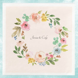 水彩花の名前結婚の夕食のサイズ