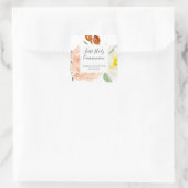 水彩花の少女の初聖体拝領 スクエアシール (バッグ)