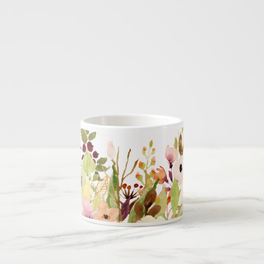水彩花の庭 エスプレッソカップ (正面)