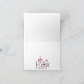 水彩花の感謝カード - エレガントな花束 サンキューカード (内部)