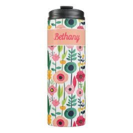 水彩花の模様(名称付エレガント) タンブラー