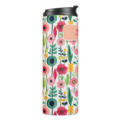 水彩花の模様(名称付エレガント) タンブラー (回転左)