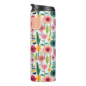 水彩花の模様(名称付エレガント) タンブラー (回転右)